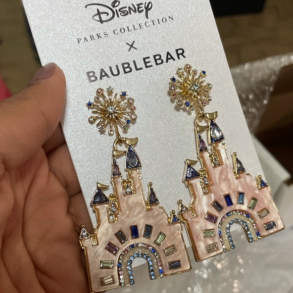Disney castle earrings Disneyland Disneyworld bauble bar